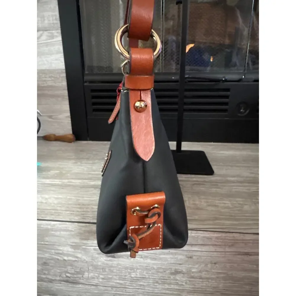 Dooney & Bourke leather black Penrose hobo bag purse petite shoulder carry